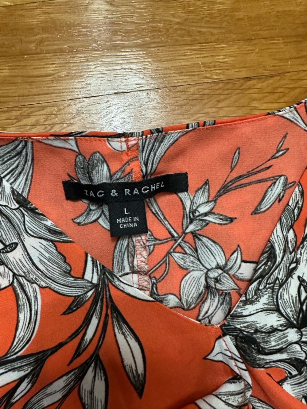 Zac & Rachel Coral Floral Sleeveless Tank Top Size Large - Picture 2 of 7